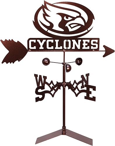 Miniatura 5 de SWEN Products Veleta de ciclones de la Universidad Estatal de Iowa (estaca de jardín incluida)