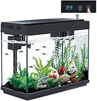 BarkBuddy 2.4 Gallon Self-Cleaning Betta Fish Tank Kit - Quiet 3-in-1 Pump, 7-Color LED Lights, Humidifier Aquarium for Home Office