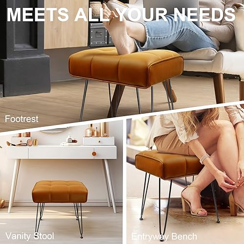 Miniatura 3 de HOUCHICS Taburete de tocador, taburete de maquillaje, taburetes de tocador para maquillaje, silla de tocador, asiento de taburete de tocador, silla