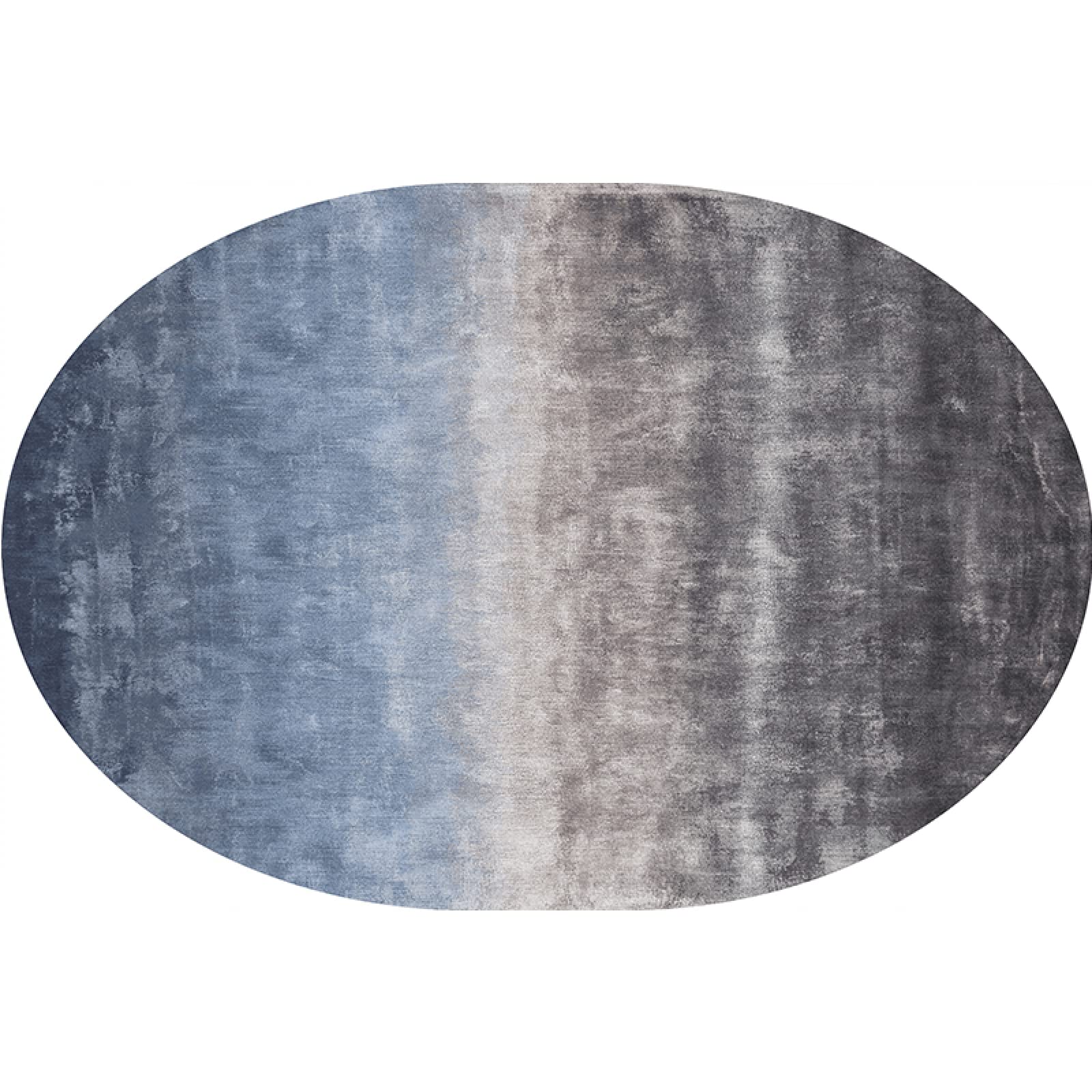 Tapis de sol moderne ovale bleu doux 60x90cm antidérapant