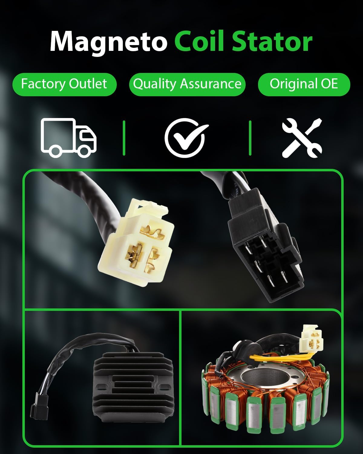 SCITOO 31401-35F10 Magneto Coil Stator+Voltage Rectifier 2001-2004 for Suzuki GSXR1000 2001-2005 for Suzuki GSXR600