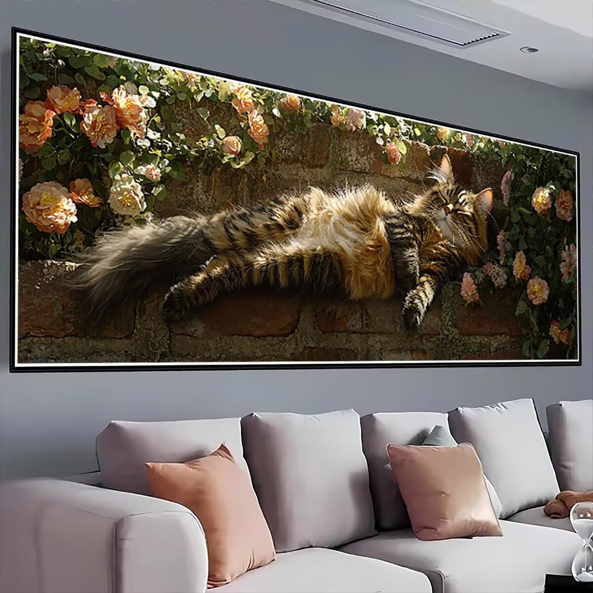 Diamond Painting Adulti, Diamond Painting Gatto 40x100cm, Regalo -2076