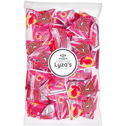 Ring Pop Colorfest, Single Flavor - 10 Count by Lyza's Sweets (Pink (Strawberry)) - Pink (Strawberry)