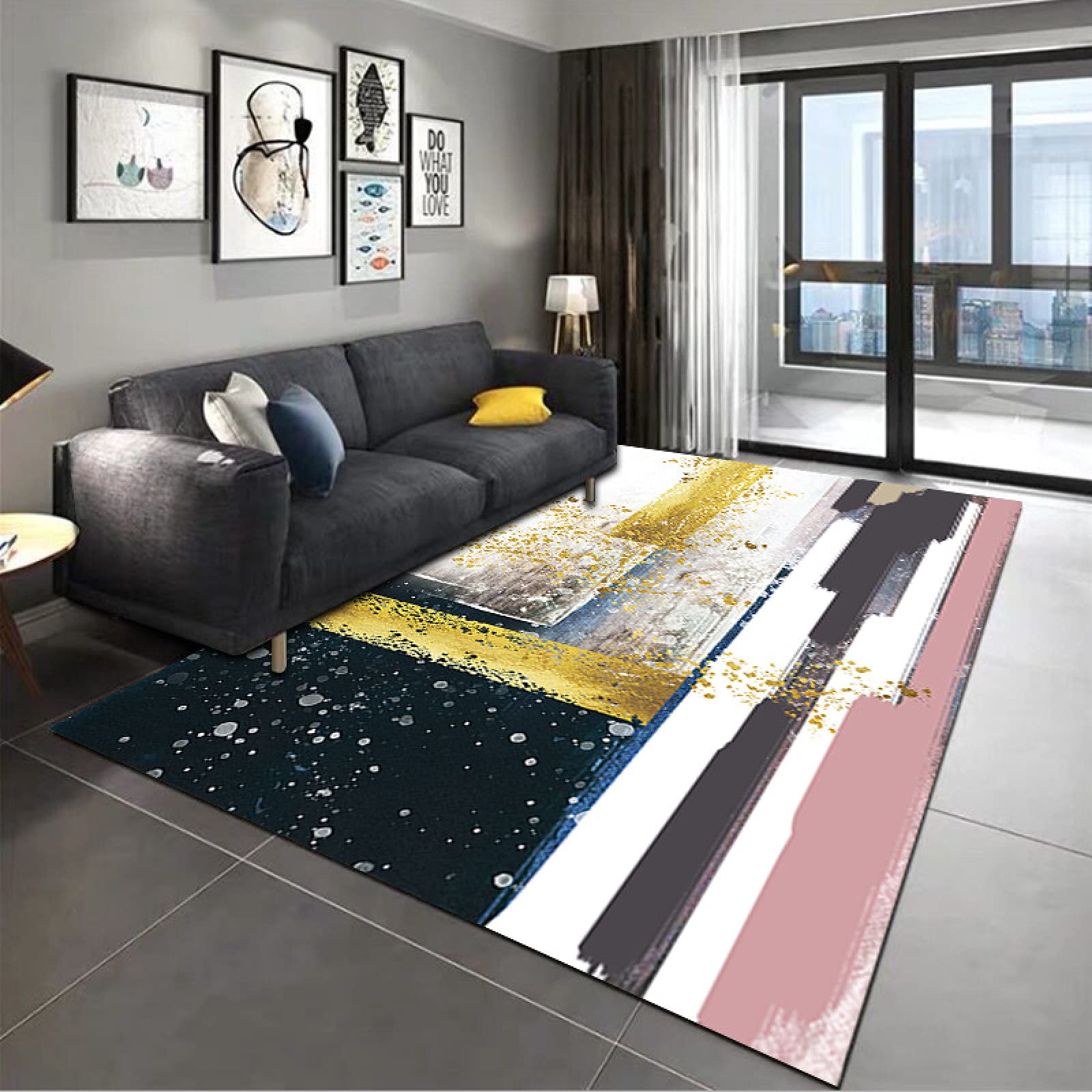 Paillasson Exterieur Entree Géométrie Blanc Poudré Tapis Entree Interieur Tapis de Bain Antidérapant Paillasson Lavable Paillasson Interieur Paillasson Exterieur Salle Bain Couloir(60x90cm)