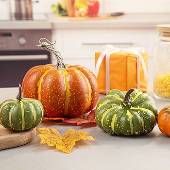 専用＊Halloween＆Autumn＊パンプキン　フェイクスワッグ Amazon.com: FUTUREPLUSX 38 PCS Assorted Artificial Pumpkin