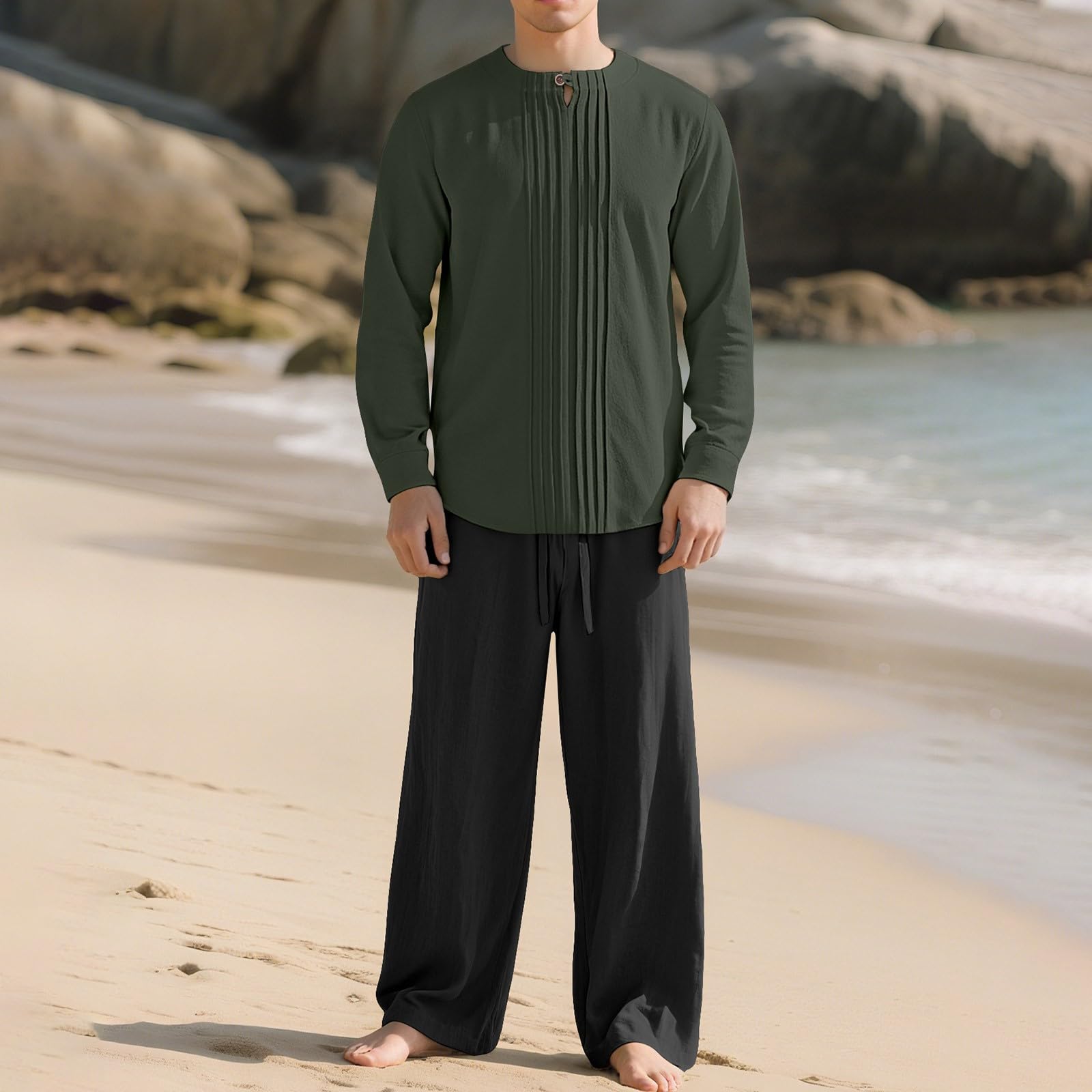 Chemise Legere Homme Chemise Sport Homme Été Top Manches Longues