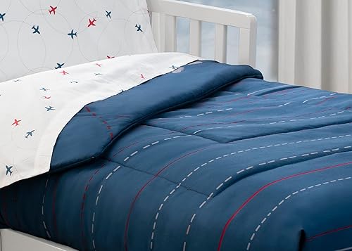 Miniatura 8 de Delta Children Juego de ropa de cama de 4 piezas para niños, edredón reversible 2 en 1, incluye edredón ajustable para mantener a los más pequeños