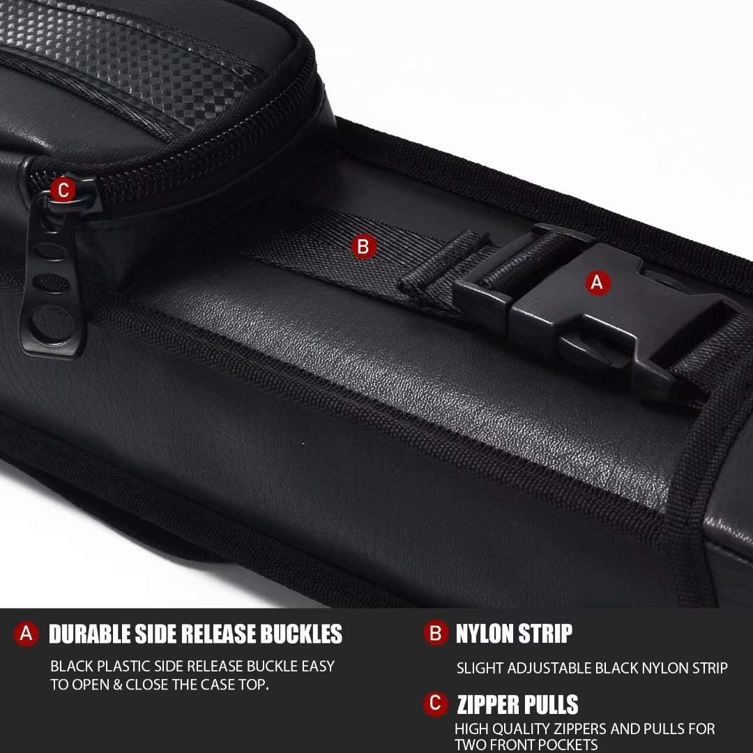 Collapsar 2X2 Pool Cue Hard Case Nylon/Leatherette Billiard Sitck Carrying Cases