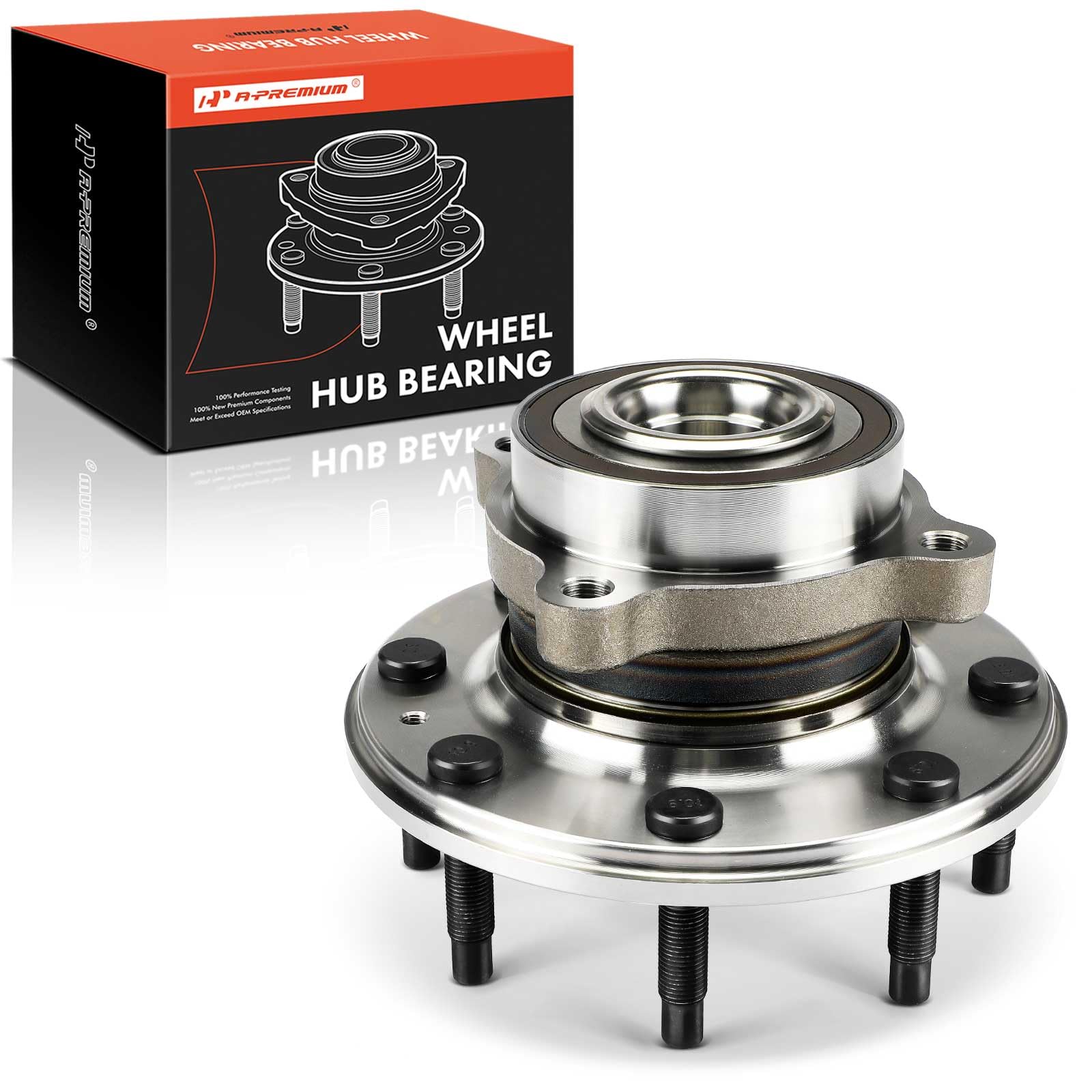 A-Premium Front Wheel Bearing & Hub Assembly With ABS - 8-Lug For 1999-2000 Chevy Silverado 2500/GMC Sierra 2500 RWD - View #3
