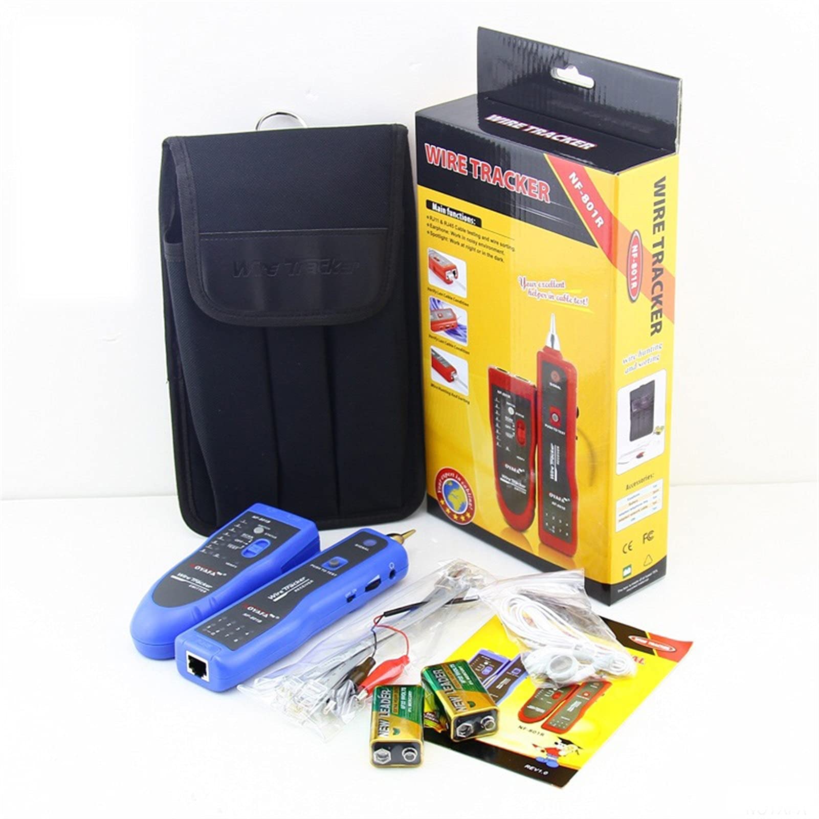 Detector de pared, Línea Finder Network Tester Forrado Alligator Clip Metal Audio Wire Localizador Network Tester