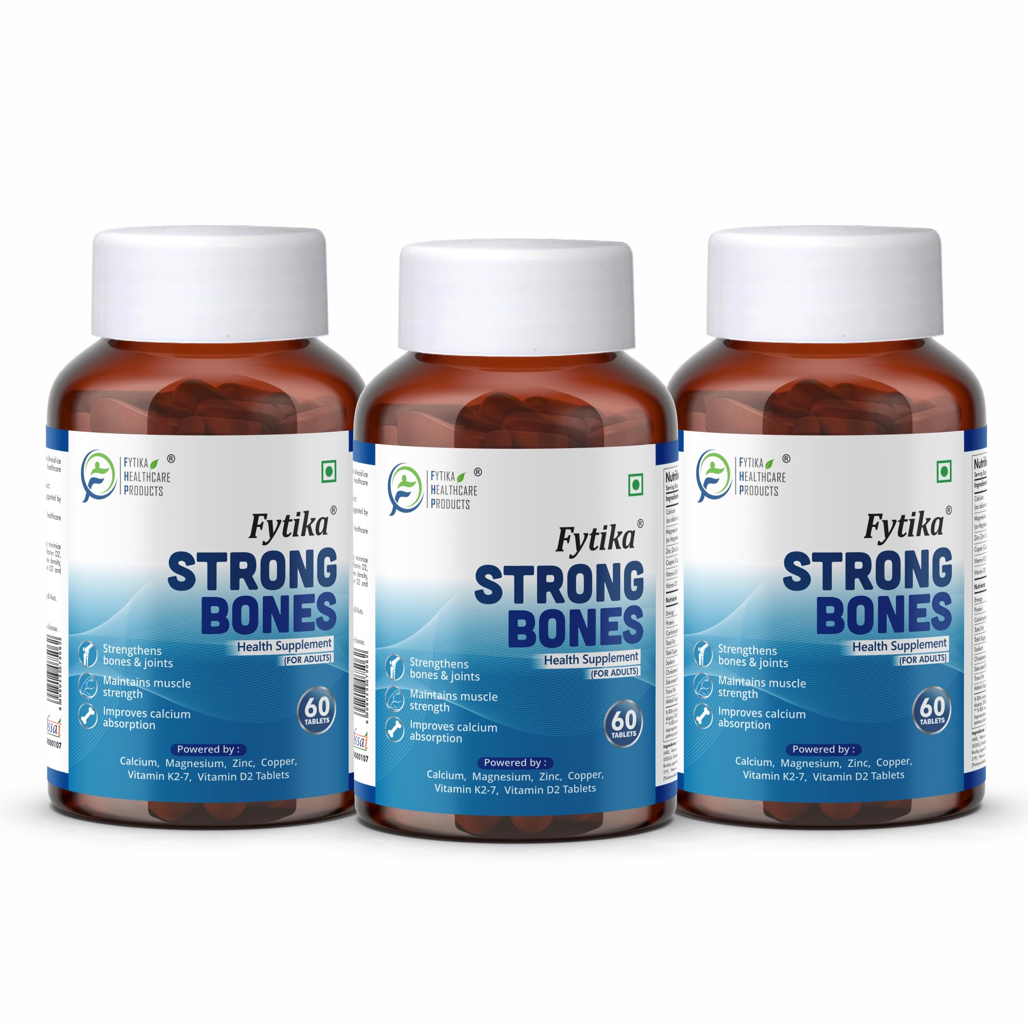 FYTIKA HEALTHCARE PRODUCTS Strong Bones Tablet|Calcium 1000Mg+Vitamin D3 400Iu Supplement With Magnesium,Zinc,Coper&Vitamin K2 For Complete Bone,Joint&Muscle Health-Women And Men(Pack Of 3) (B0BSDPZPQ5) Amazon Price History, Amazon Price Tracker