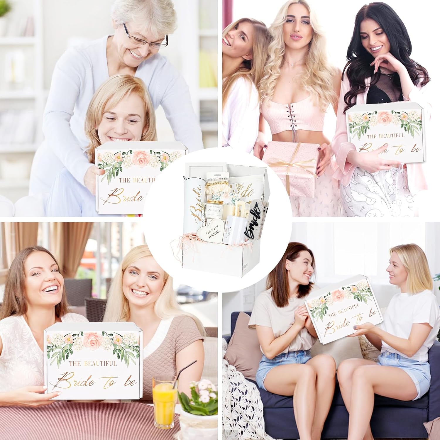 Bride to Be Gifts for Bridal Shower Engagement & Bachelorette Gift Box for Future Mrs Includes Wooden Photo Frame, Coffee Mug, Real Gold Rimmed Ring Dish, Stainless Steel Tumbler & Spa Set - Image 7