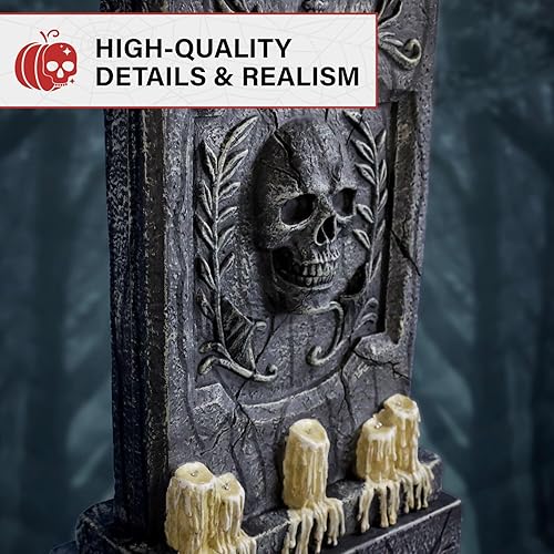 Miniatura 19 de Haunted Hill Farm Caballo mecedor animatrónico de 3.2 pies de altura, animatrónica de Halloween, decoración de película de terror gótica