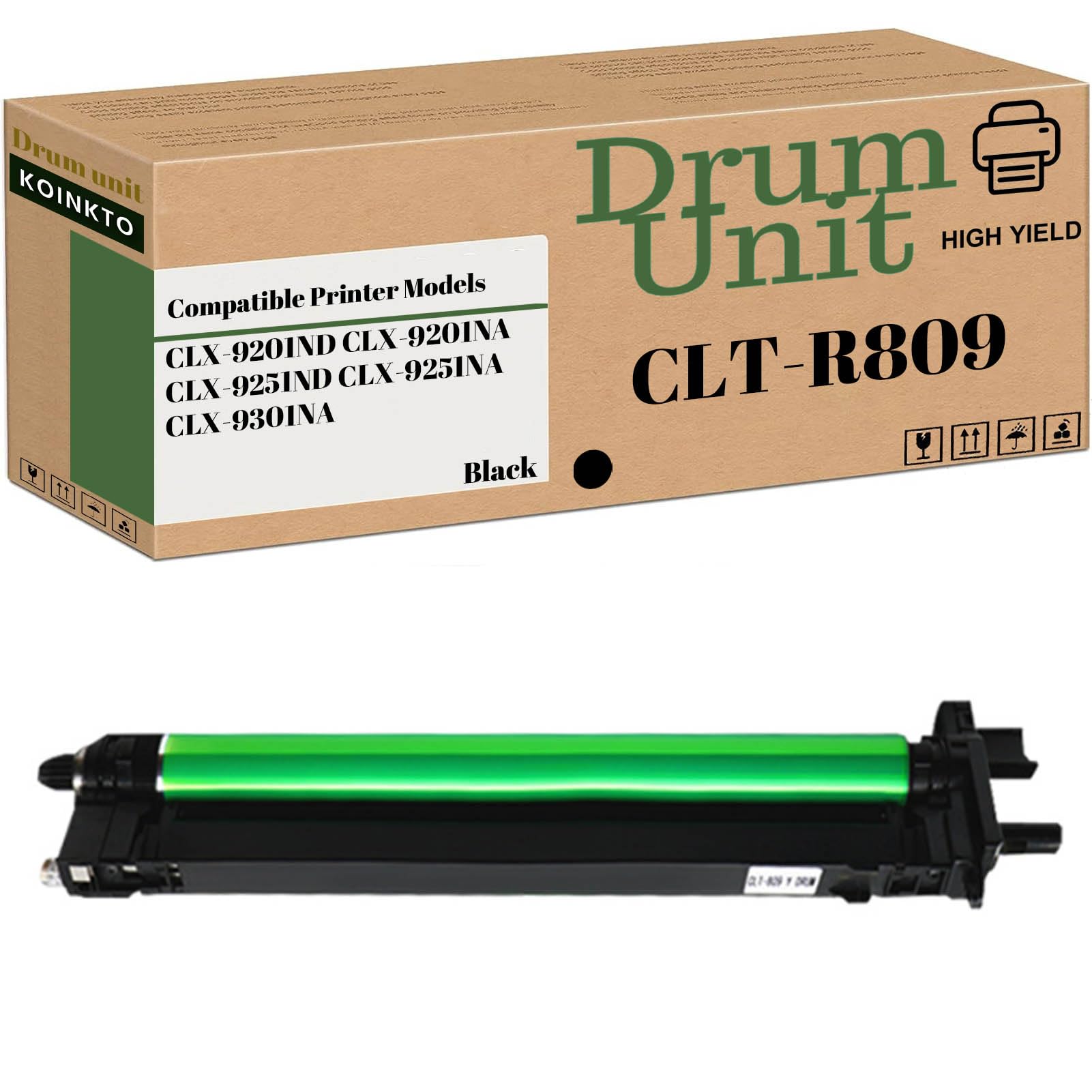 CLT-R809 SS689A - Unità tamburo compatibile per stampante Samsung CLX-9201ND CLX-9201NA CLX-9251ND CLX-9251NA CLX-9301NA, 80.000 pagine, 1 pezzo, colore: Nero
