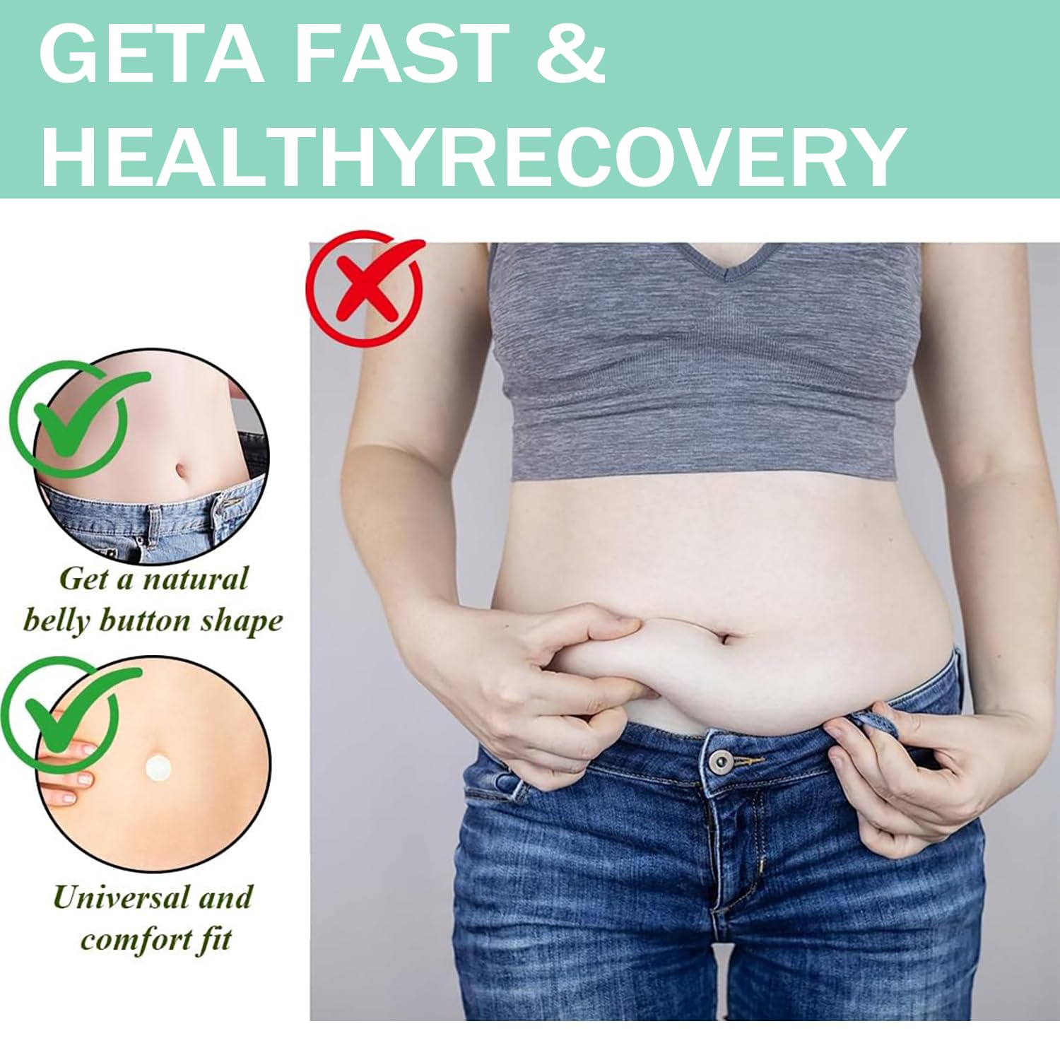 6 Piezas Tapones Para Ombligo De Silicona Suave, 6 Unidades + Cinta Adhesiva Para Adultos, Para Recuperación Postoperatoria, Tratamiento De Hernias Umbilicales Y Liposucción