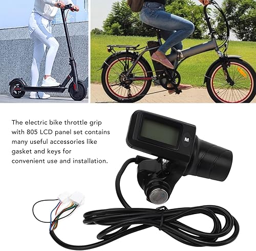 Miniatura 3 de 805 - Juego de empuñadura de acelerador con panel de visualización LCD, soporte de acelerador medio con panel LCD para manillares de 0.886 in