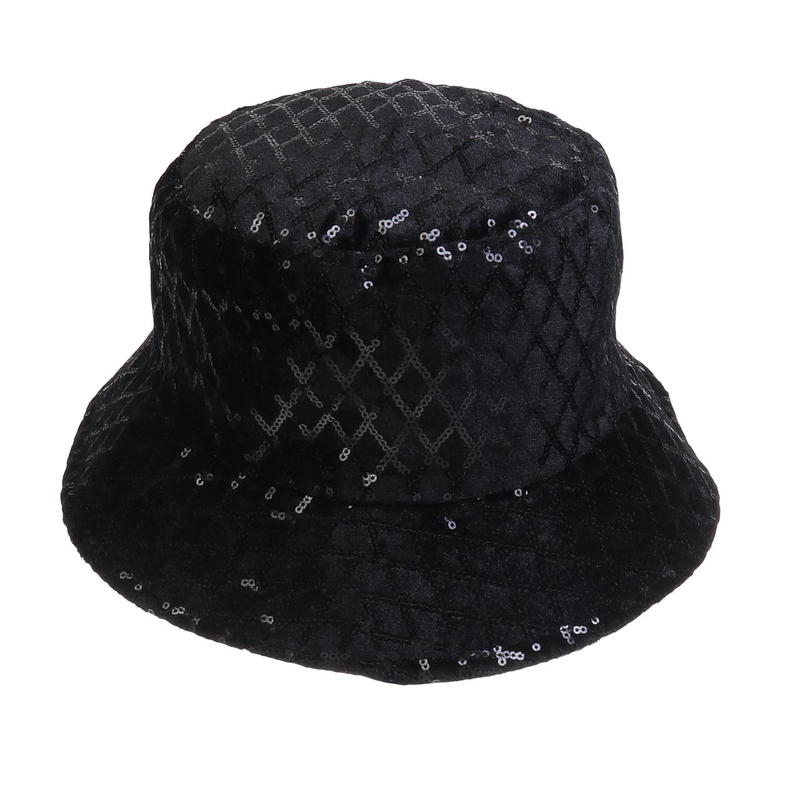NiceYnn Sequin Bucket Hat Sparkly Shining Foldable Fisherman Sunshade Caps for Women, UPF 50+ Sun Hat Casual Outdoor Travel Garden Holidays Cap