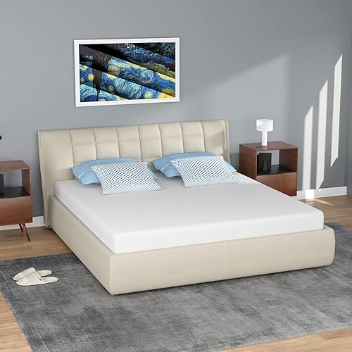 FDW | 5 Inch Queen Mattress | Medium Firm | Gel Memory Foam Mattress | White | Bed in a Box, CertiPUR-US Certified | Pressure Relief, Cooling Ventilated Foam | Washable Removable Cover