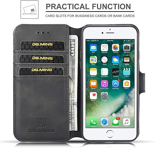 Miniatura 2 de UEEBAI Funda para iPhone SE 2022 5GiPhone 7iPhone 8iPhone SE 2020, funda de piel sintética de lujo estilo vintage con tapa ranuras para tarjetas