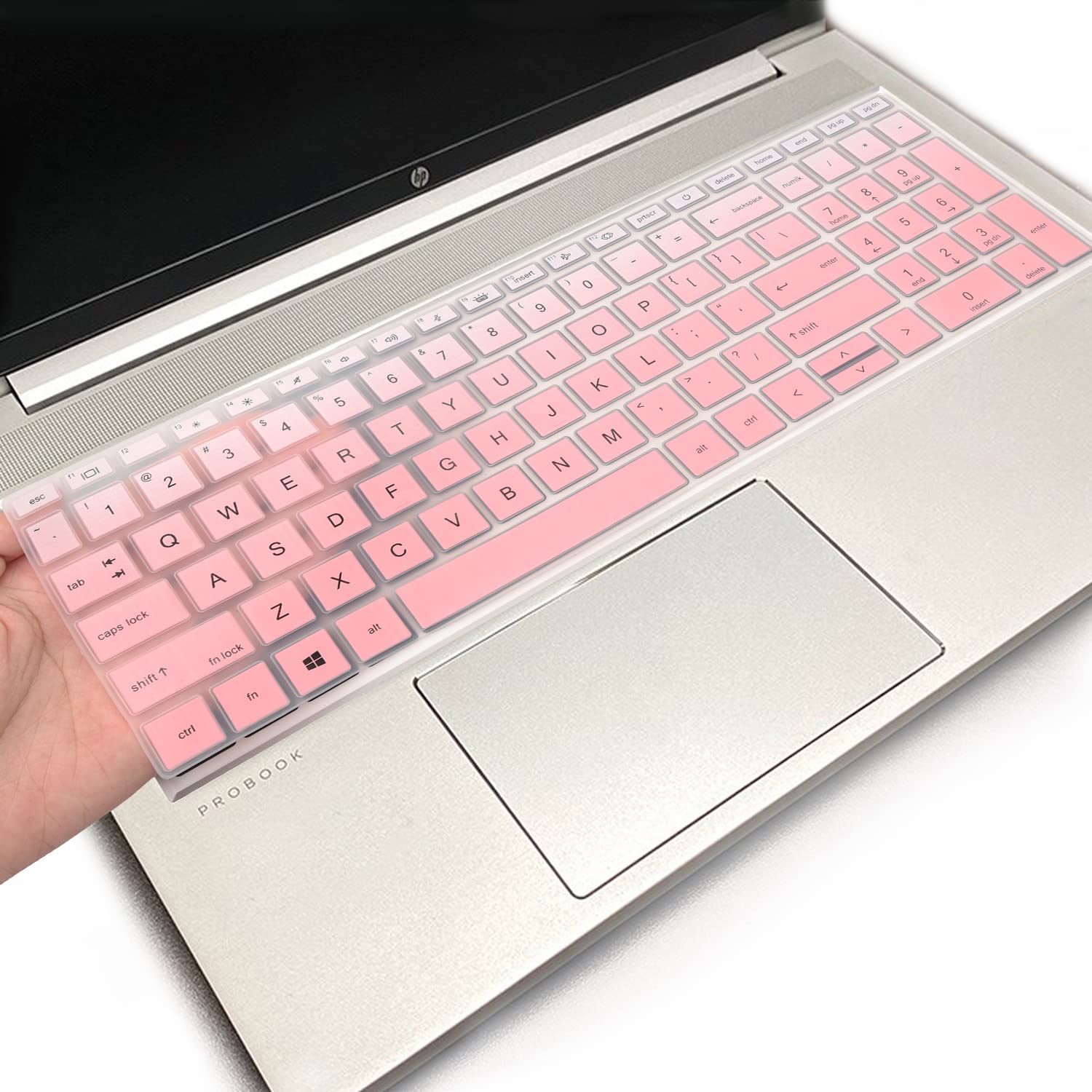 i-Tensodo Keyboard Cover for 15.6" HP ProBook 450 G8 G9 G10/ 455 G8 G9 G10/ 650 G8/ HP Zbook Power G8 G9, HP ProBook 15.6 inch Laptop Keyboard Skin(NOT fit HP ProBook 450/455/650 G6 G7)-OmbrePink
