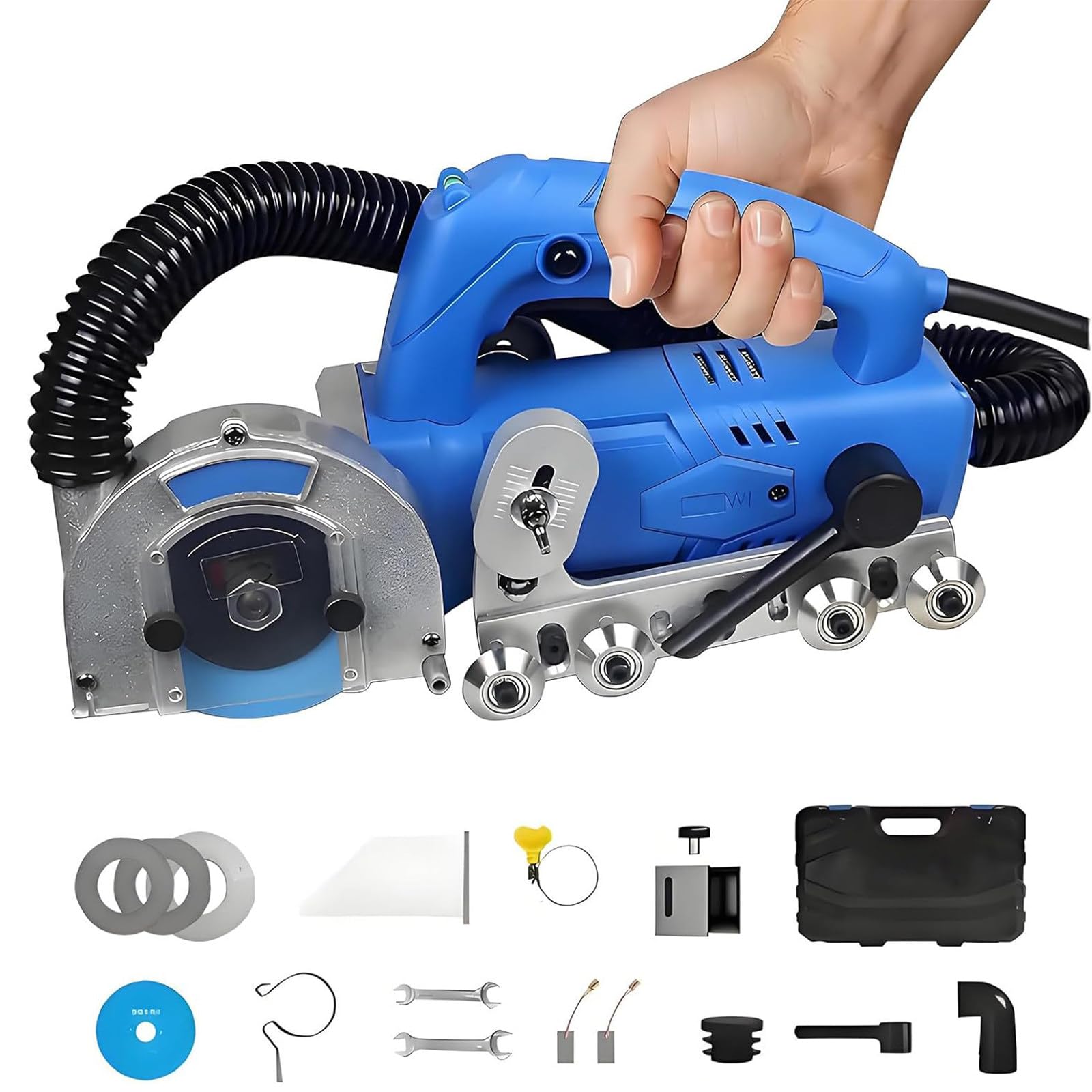 GTHTUHFD Grout Remover Electric, 9000Rpm 1200W Tile Joint Cleaner With 100Mm Blade For Removing Old Cement And Caulking, Effective Grout Cleaning Tool