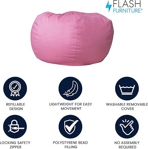 Miniatura 162 de Flash Furniture Puf de gran tamaño para niños y adultos, juego de 1, sherpa natural Negro -,Negro Peludo,Blush Peludo,Marrón,Camouflaje,Azul