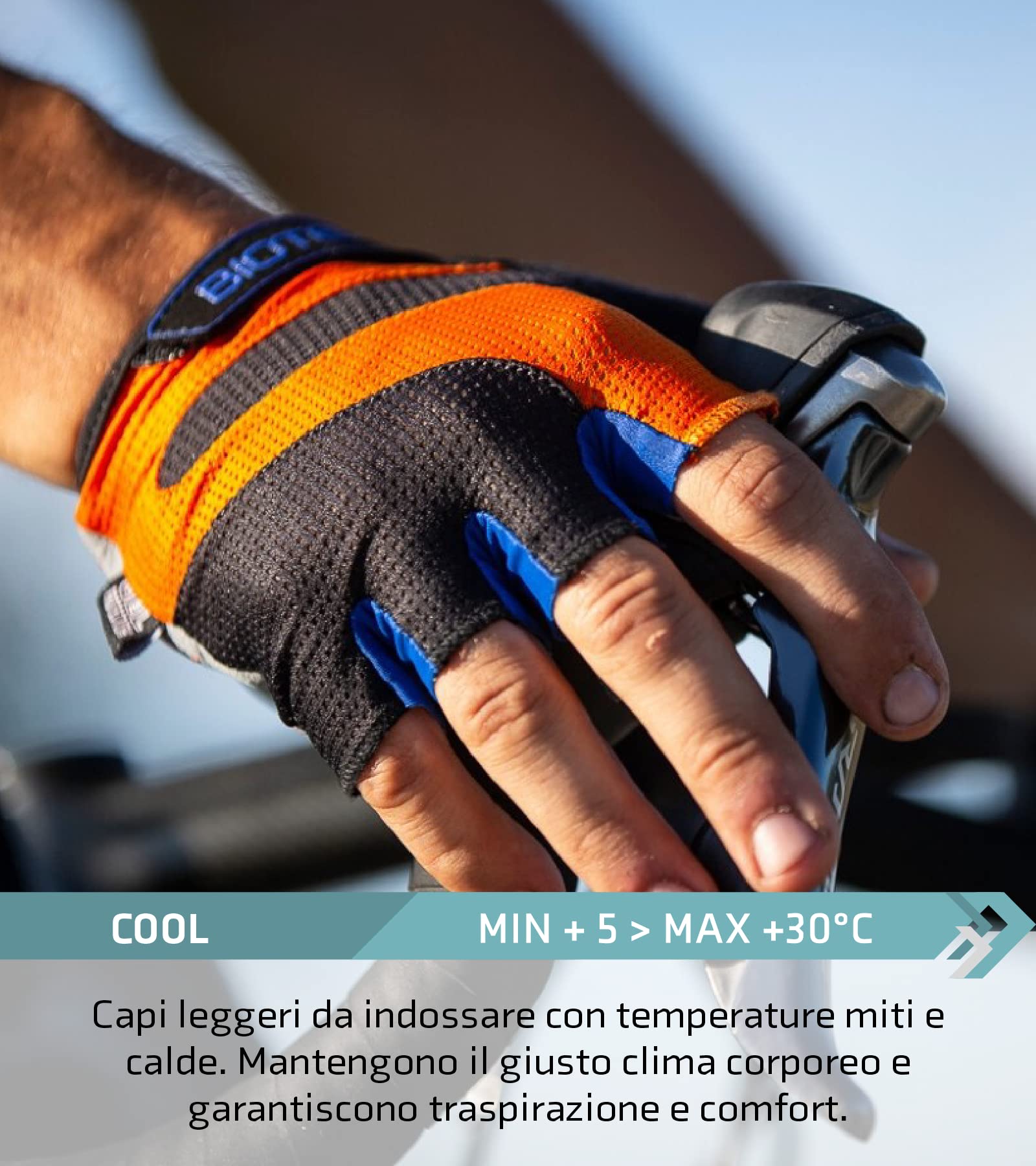 BIOTEX Guanti Freedom a Dita Corte per Bici, Intimo Tecnico Sportivo, ideale per Ciclismo su Strada o MTB