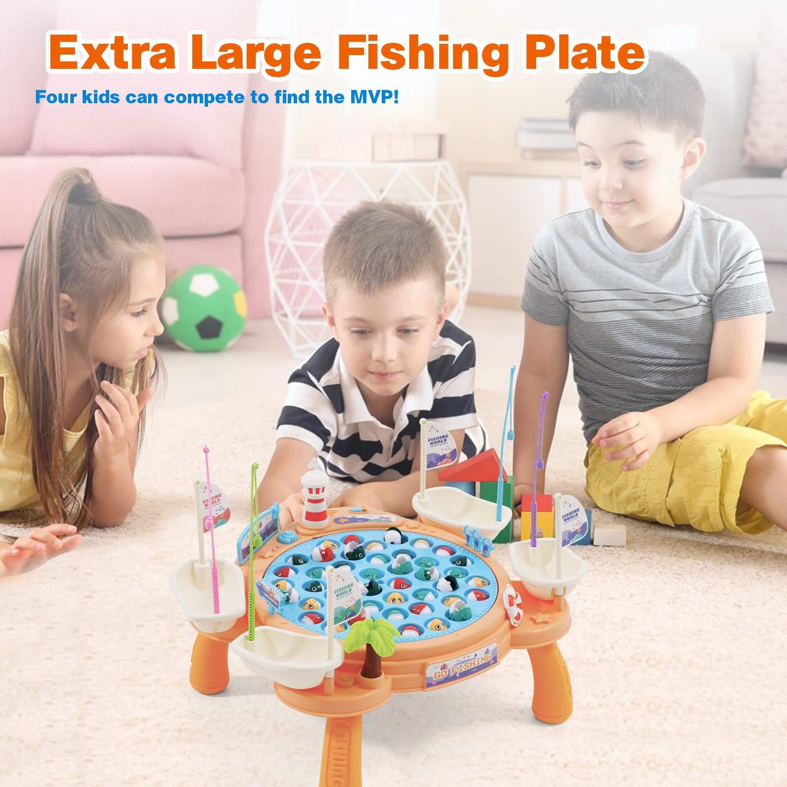 Juego de Pesca Musical, Juego Educativo para Niños de 3 a 5 Años