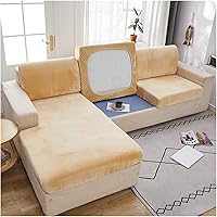 Vista 25 de Funda elástica para cojín de sofá, funda protectora para muebles de sofá, funda de asiento de sofá, estampado floral con parte inferior elástica, #17