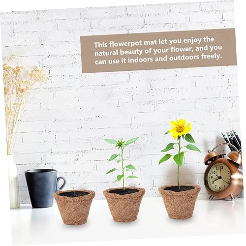 Miniatura 6 de Yardwe Maceta decorativa de fibra de coco, 20 unidades, maceta decorativa para macetas, flores, cuarto de bebé, maceta, maceta, alfombras,