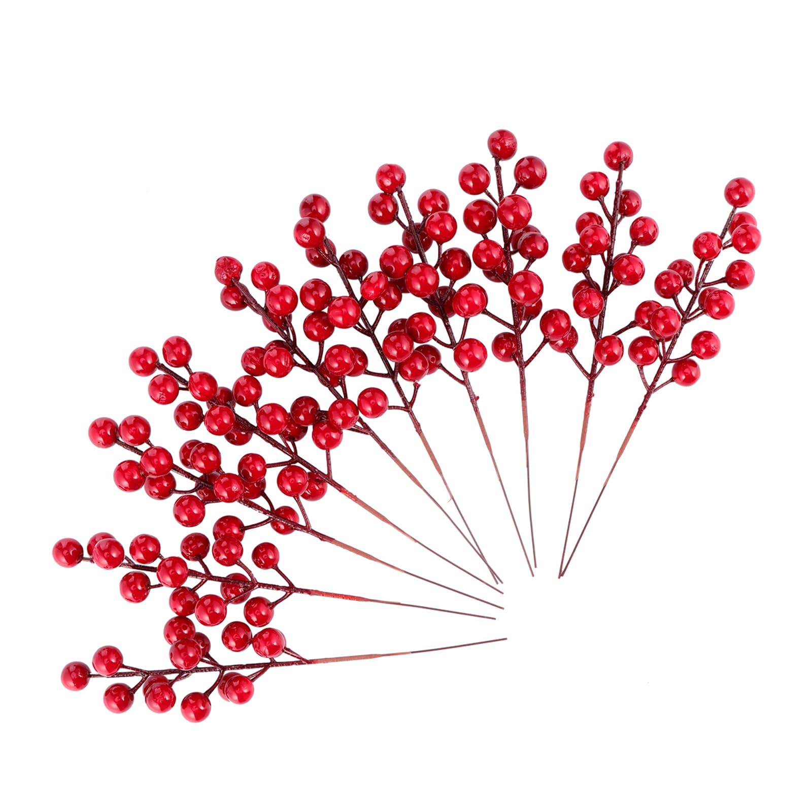 Branches de baies rouges artificielles VICASKY 10 pièces pour sapin