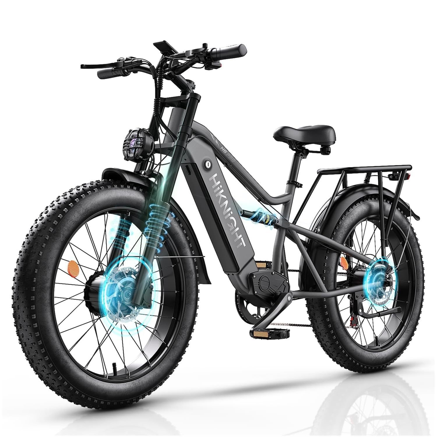 HiKNiGHT Electric Bike for Adult,52V 20Ah Peak 3000W Dual Motor 26