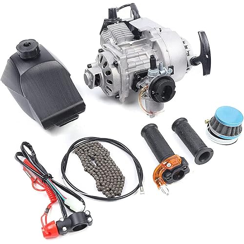 49CC 2-Stroke Engine Motor Kit, Mini Pull Start Engine for Pocket Bike Mini Dirt Bike Atv Or Scooter