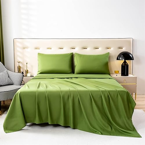 Bedlifes Juego de sábanas tamaño Queen, sábanas ultrasuaves, lujosas, transpirables, con 16 bolsillos profundos, sábanas de microfibra egipcia