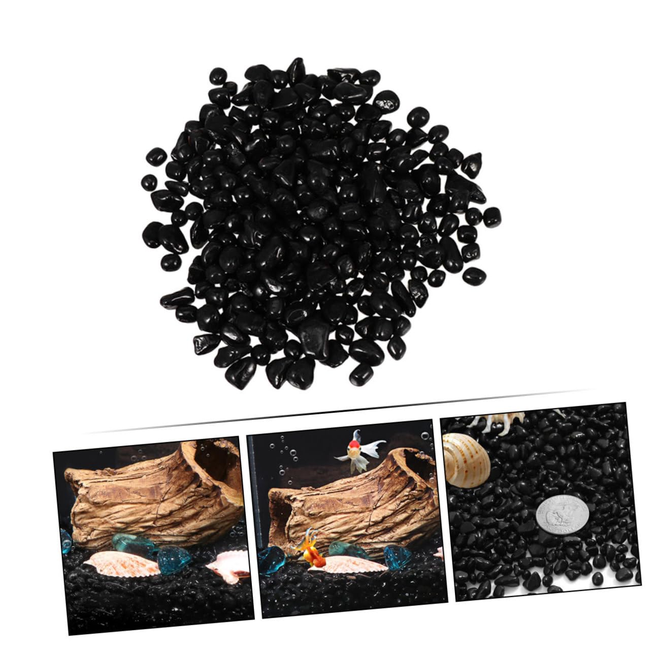 1torba Gravel Akwarystyczny Czarny Perłowy Dekoracyjne Kamienie Do Akwarium Żwir Do Terrarium Dla Rybek