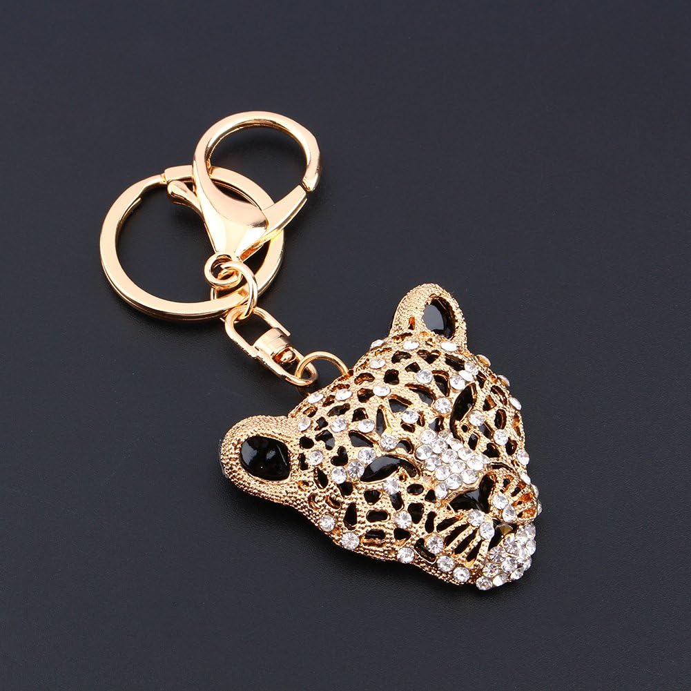TOPINCN Crystal Rhinestone Car Key Chain, New Rhinestone Leopard Keyring Charm Pendant Purse Bag Key Ring Chain Keychain Accessories - Image 6