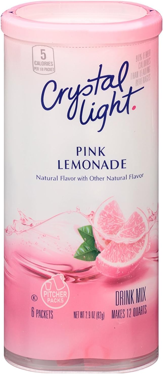 Crystal Light Natural Pink Lemonade Drink Mix 82g American import