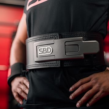 SBD 10mm Powerlifting & Weightlifting Belt – British Manufactured Gym Belt for Squats, Deadlifts & Strength Training Lever Weight Lifting Belt