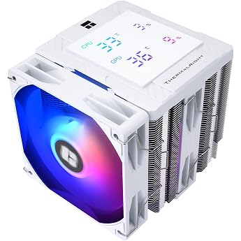 Thermalright TR Peerless Assassin 120 Digital ARGB White CPU Air Cooler Digital Screen Cover 6 Heatpipes 162 mm Height for AM4/AM5 Intel LGA1700/1851/115X/1200 Compatible with ATX Cases