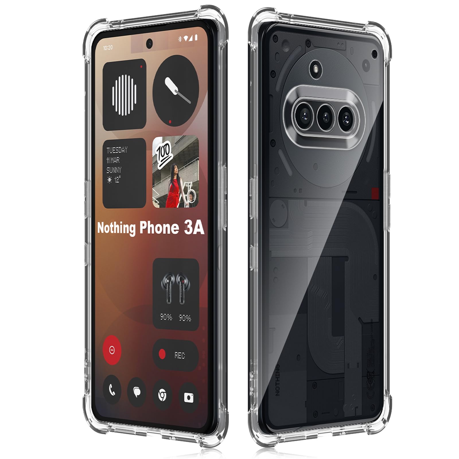 Cover IVoler Trasparente Per Nothing Phone 3a - Custodia Antiurdo In TPU Morbido Con Paraurti - Anti-ingiallimento