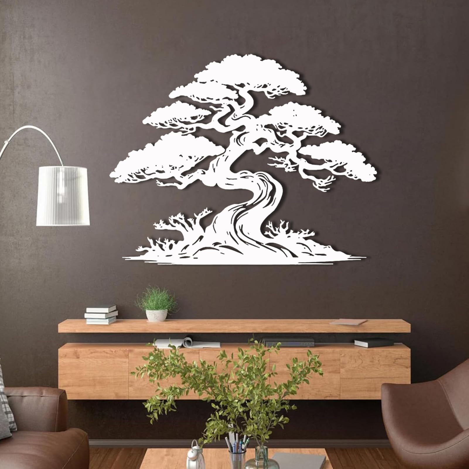 Arbre de vie en métal moderne pour illuminer les murs du salon