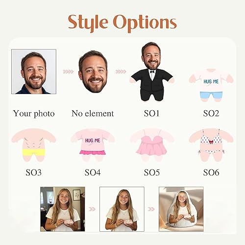 Miniatura 2 de LOVELYPOD Almohada de pareja con foto personalizada, almohada personalizada con imagen de cara, regalo de cumpleaños de novio, almohadas del día de