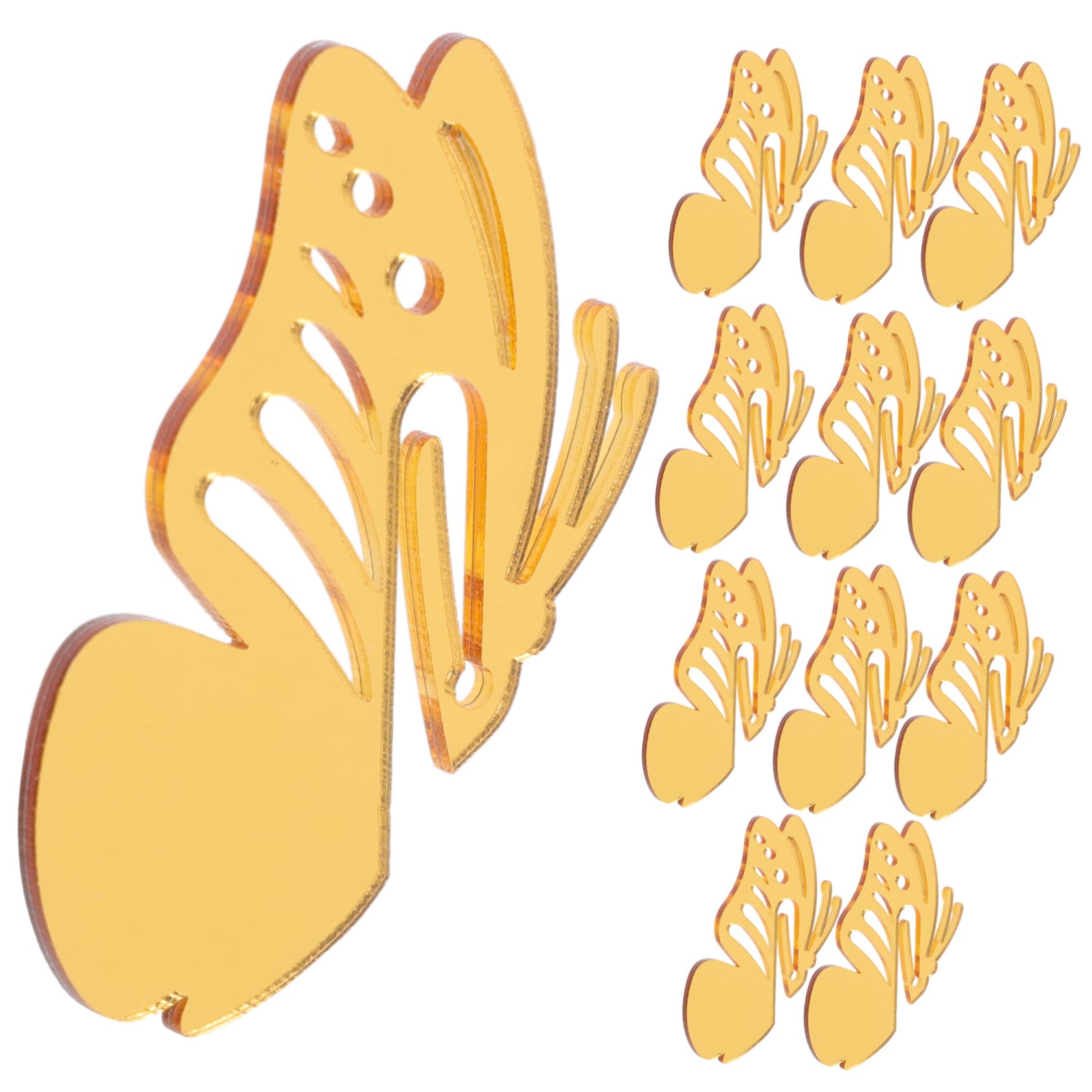 ABOOFAN 12pcs Acrylic Butterfly Drink Markers Delicate Cup Tags for Weddings Birthdays Parties DIY Wine Decorations for Easy Guest Identification
