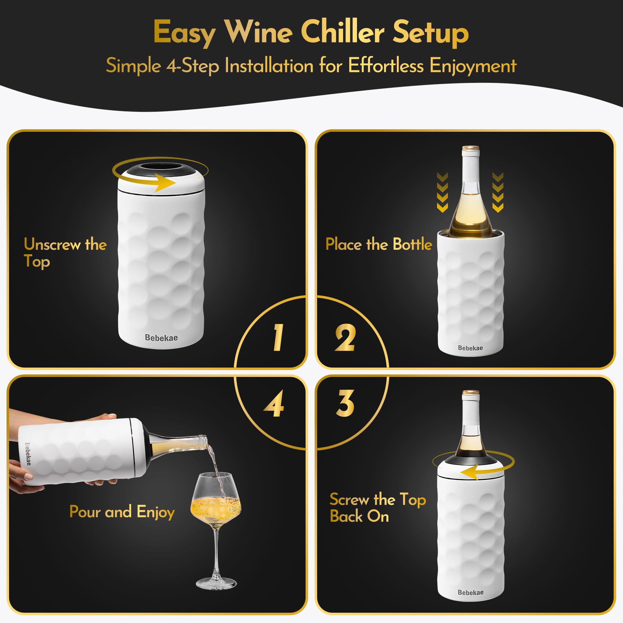 Wine Chiller, Wine Bottle Chiller, Keeps Wine Cold 6+ Hours, 750ml — Amazon image 5