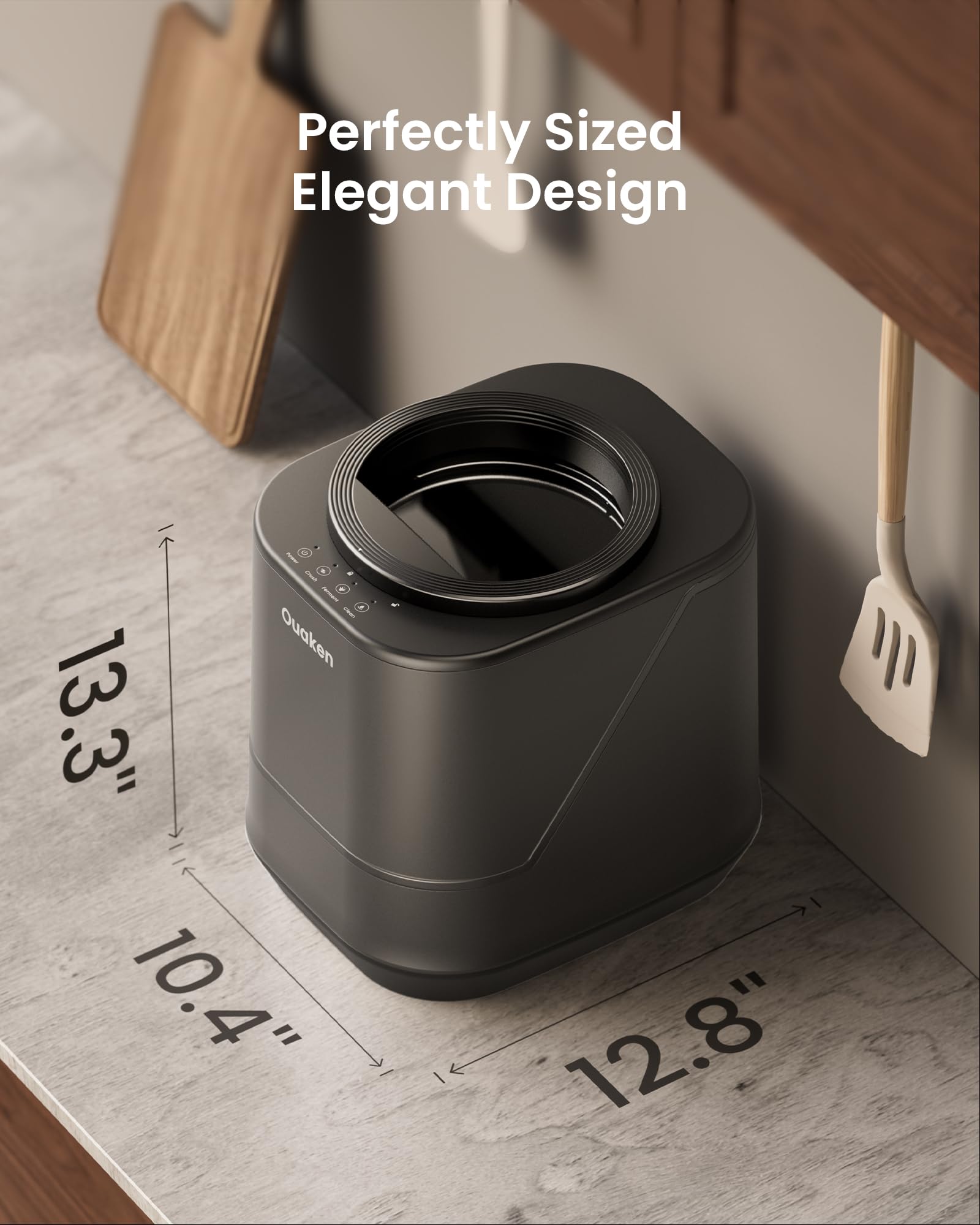 Compostador eléctrico para cocina – Contenedor de compostaje interior para encimera de 4 litros, inteligente, sin olor, convierte los residuos de cocina en fertilizantes, fabricante de abono de bajo 7