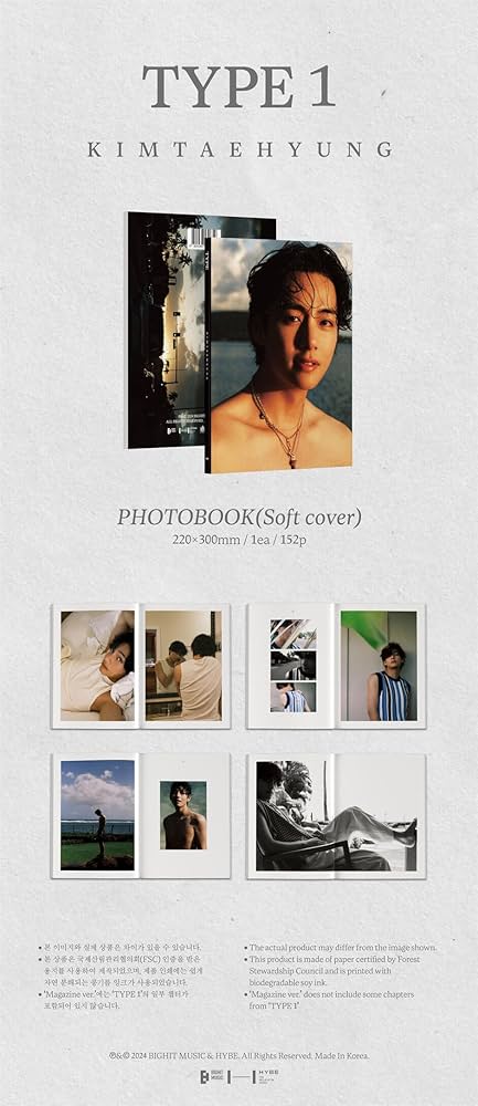 BTSV Kim Taehyung TYPE 1 Magazine Version 152p Soft Cover