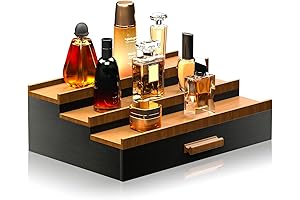 Wooden Cologne Display and Perfume Organizer with Drawer
