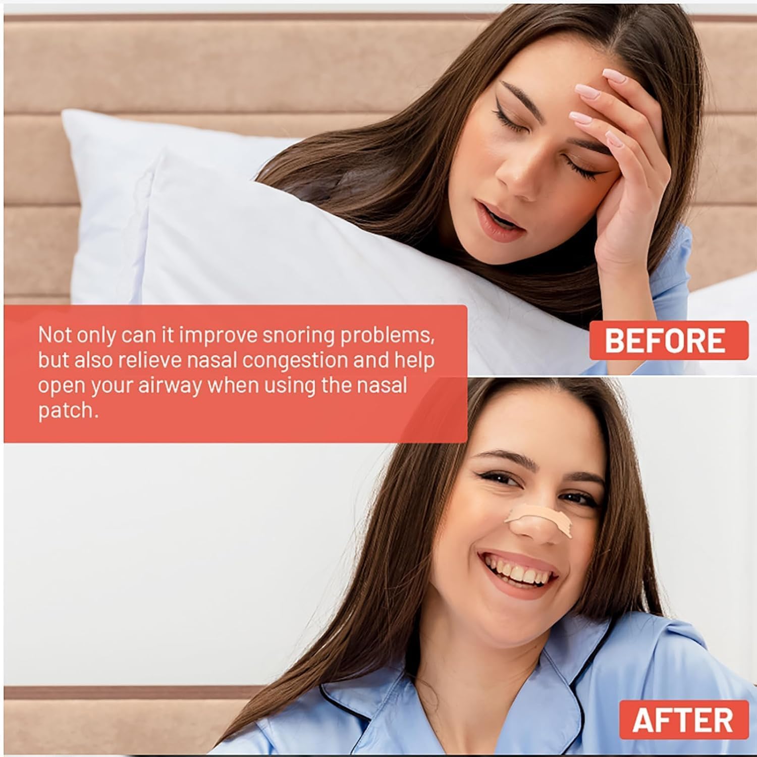 Breathe Right Extra Clear 30 Count | Transparent Drug-Free Nasal Strips for Snoring & Congestion Relief | Improves Airflow Naturally pack of 1 — Amazon image 8