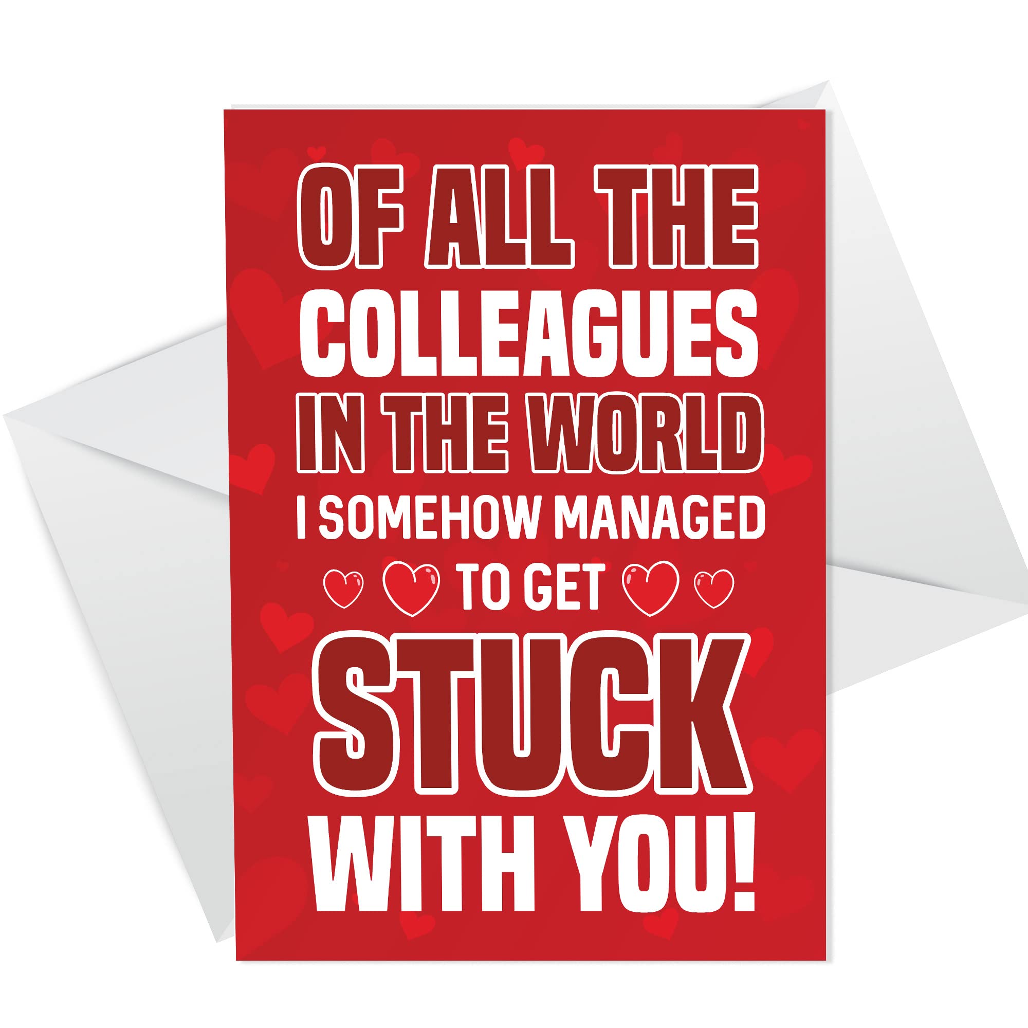 RED OCEAN Funny Joke Colleague Birthday Card Birthday Colleague Card - Unique and Thoughtful Greeting Card For Coworker Friend Him Her