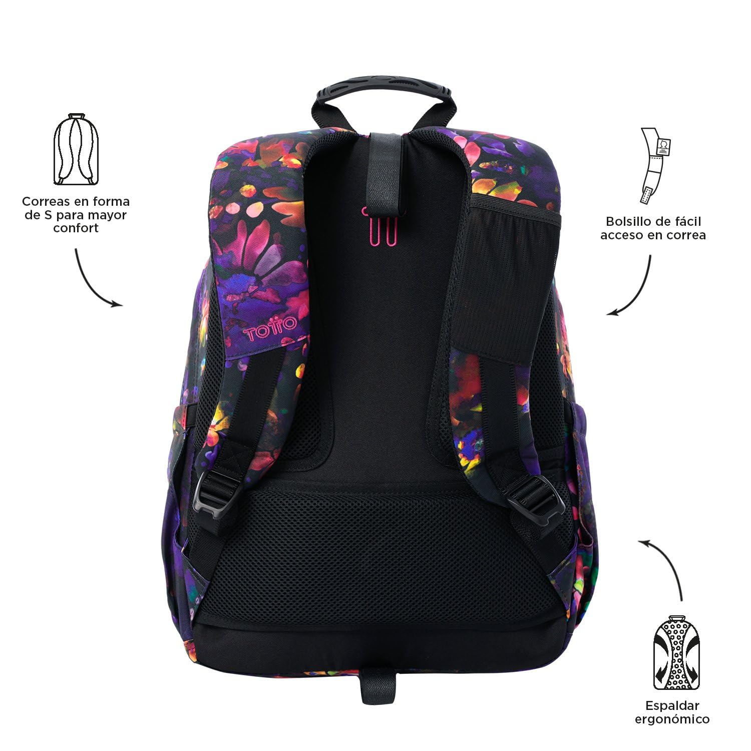 TOTTO Acuareles Mochila Unisex niños (Pack de 1)